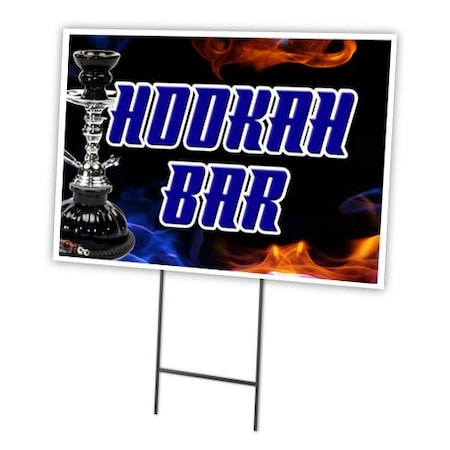 Signmission Hookah Bar Yard Sign & Stake outdoor plastic coroplast window, C-2436 Hookah Bar C-2436 Hookah Bar